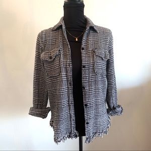 CURRENT/ELLIOTT Button Down FRINGE Shirt SIZE-0